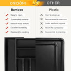 Large Premium Bamboo Silverware Organizer - Image 6