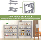 ROMGUAR CRAFT 5 Tier Bamboo Shoe Rack - Image 5