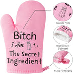 GROBRO7 6Pcs Funny Oven Mitts Pot Holders Baking Gift, I Am The Secret - Image 4