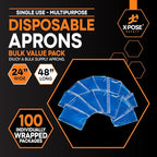 Xpose Safety 100 Blue Plastic Disposable Aprons - Image 3