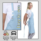 TOSHE Kitchen Apron Waterdrop Resistant Cotton Apron - Image 6