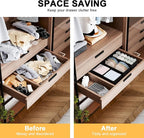 DIMJ Drawer Organizers, Foldable Closet Drawer Organizer, Dresser Drawer - Image 7