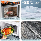 12 Pack Glass Lunch Meal Prep Containers - Image 4