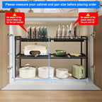 Mustorn Pots and Pans Organizer Under Cabinet, Expandable 2 Tier Under Sink - Image 6