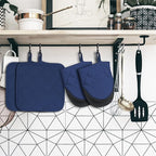 Oven Mitts and Pot Holders Set, Heat Resistant Silicone Kitchen Mini Oven - Image 7