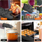 Silicone Oven Mitts, Heat Resistant 2PCS Oven Mitts - Image 6