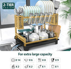 B-Land Dish Drying Rack, 2 Tier Dish Racks - Image 2