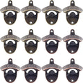 12 PCS Beer Bottle Opener Wall Mount, Post Mount Bottle Cap Openers Bulk by Wallmountedbottleopener