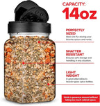 6 Pack 14 oz Plastic Spice Jars, Empty Seasoning Containers - Image 3