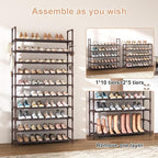 VTRIN 10 Tiers Shoe Rack Tall Large Capacity Wide Shoe Organizer Sturdy Shoe - Image 5