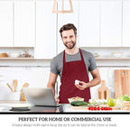 GREEN LIFESTYLE 12 Pack Professional Chef Apron – Grilling Aprons - Image 5