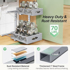 Under Sink Organizer, L-Shaped Adjustable Height, Mesh Sliding Drawer - Image 6