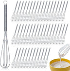 Baderke 50 Pcs Mini Whisk Bulk Small Whisks by Baderke