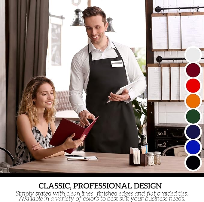 GREEN LIFESTYLE 120 Pack Professional Chef Apron – Grilling Aprons - Image 6