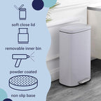 happimess HPM1011D Curtis 8-Gallon Step-Open Trash Can, Fingerprint Resistant - Image 3