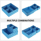 Posprica Woven Storage Baskets for Organizing, Small Black Baskets Cube Bin - Image 2