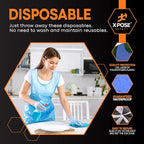 Xpose Safety 300 Blue Plastic Disposable Aprons - Image 4