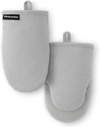 KITCHENAID Gourmet Series Gridlines Mini Oven Mitts 2-Pack Set, Heat Resistant by KitchenAid