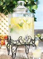 MosJos 2.5 Gallon Classic Hammered Glass Beverage Dispenser - Image 5