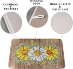 Rustic Daisy Floral Dish Drying Mat - Image 3