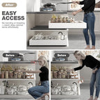 Seinloes 2 Pack Pull Out Cabinet Organizer 18" Deep, Full Extension 3 Slide - Image 5