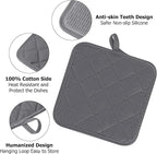 Oven Mitts and Pot Holders Set, Heat Resistant Silicone Kitchen Mini Oven - Image 4