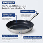 Tramontina Signature 12-Inch Tri-Ply Clad Stainless Steel Large Frying Pan - Image 3