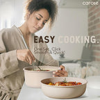 CAROTE 15pcs Pots and Pans Set, Nonstick Cookware Set Detachable Handle - Image 8