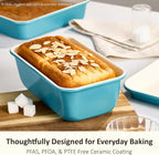 CAROTE 7-Piece Ceramic Baking Pans Set, Aluminized Steel Bakeware Sets - Image 3