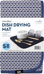 S&T INC. Dish Drying Mat, 16” x 18”, Absorbent Microfiber Kitchen Counter Mat - Image 8