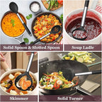 TeamFar Kitchen Utensils Set of 8, Silicone Utensils Kitchen Tools Set - Image 5