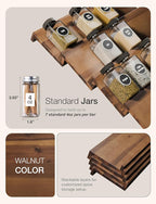 Tinamo Acacia Wooden Spice Rack Organizer - Image 3