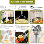 Stainless Steel Kitchen Utensils Set - Image 9