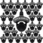 30 PCS Stainless Bottle Opener Wall Mount Black Bulk Beer Soda Cap Opener by Wallmountedbottleopener