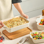 Casserole Dishes for Oven, Ceramic Baking Dishes Set of 3, Rectangular Lasagna - Image 5