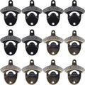 12 PCS Wall Mount Beer Opener Bulk, Stainless Mountable Bottle Cap Opener by Wallmountedbottleopener