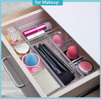 DCA 12 Pack Clear Drawer Organizer, 4 Sizes Makeup organizer, Vanity Organizer - Image 3