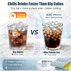 WIBIMEN Mini Ice Cube Trays, 0.55” Tiny Pebble Ice - Image 3
