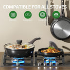 Nonstick Cookware Set, Titanium Coating Pan Set, Induction Cookware Oven Safe - Image 4