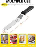 Anaeat Icing Spatula, Professional Cake Angled Offset Spatula - Image 6