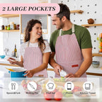 2Pack Adjustable Kitchen Apron for Women Men - Image 4