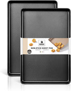 HONGBAKE 2 Pack Jelly Roll Pan Set 15x10, Cookie Sheets by HONGBAKE