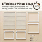 Set of 2 Cabinet Organizers 16.1''W 44 LBS Load Capacity Heavy Duty Kitchen - Image 7