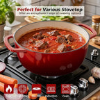 Umite Chef 6QT Enameled Cast Iron Dutch Oven - Image 2