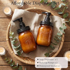 Amolliar Plastic Mason Jar Soap Dispenser - Image 7
