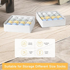 Joyoldelf Sock Drawer Organizer Divider, 16-Cell Underwear Organizers and - Image 6
