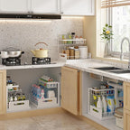 REALINN Under Sink Organizer, Pull Out Cabinet Organizer 2 Tier Slide Out Sink - Image 6