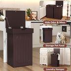 Function Home Trash Can Cabinet, 13 Gallon Kitchen Garbage Can, Wood Recycling - Image 7