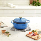 Lodge 4.5 Quart Enameled Cast Iron Dutch Oven - Image 11