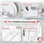 Better Houseware Dish Drying Rack, Space-Saving Dish Drainer Rack - Image 3